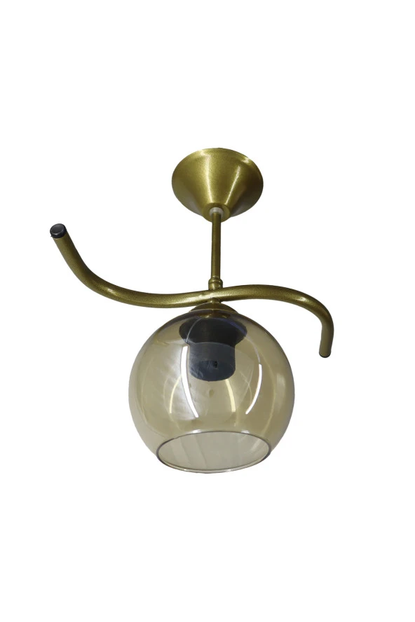 Mutu Ticaret Fuji Eskitme Tekli Bal Camlı Avize | Kaliteli Modern Metal Avize - 3