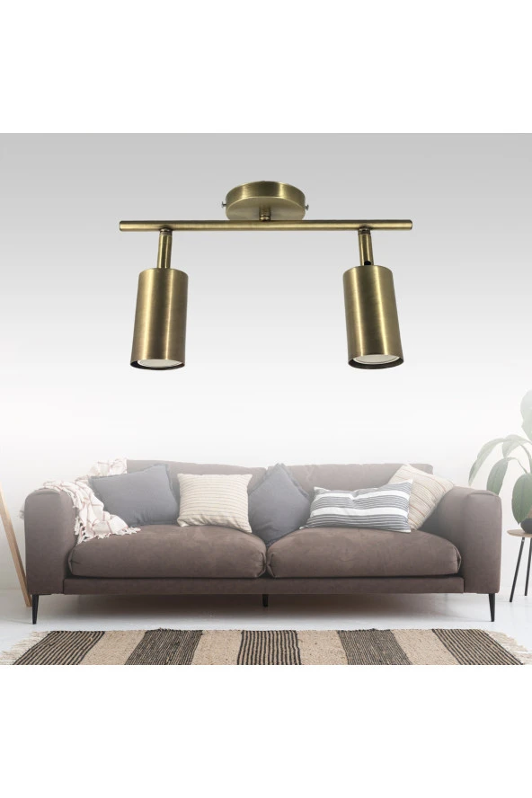Mutu Ticaret Lüks Spot Eskitme 2'li Avize - Kaliteli Modern Metal Avize - 3