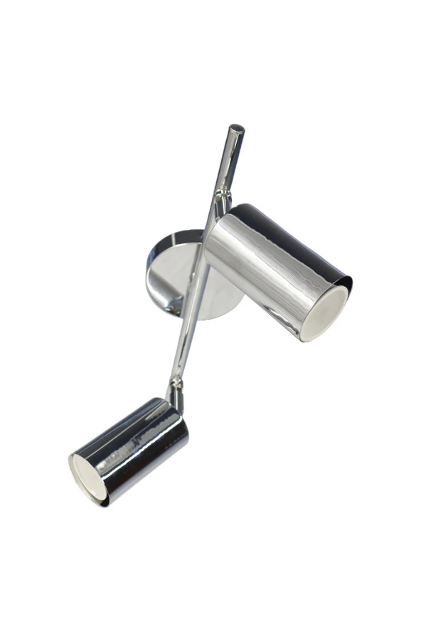 Mutu Ticaret Lüks Spot Krom 2'li Avize - Kaliteli Modern Metal Avize - 2