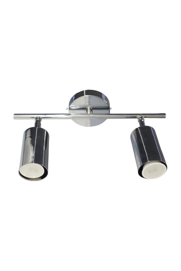 Mutu Ticaret Lüks Spot Krom 2'li Avize - Kaliteli Modern Metal Avize - 4