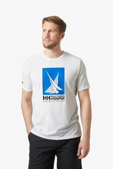 Helly Hansen Hp Race Graphic Erkek Beyaz T-Shirt 34419-001