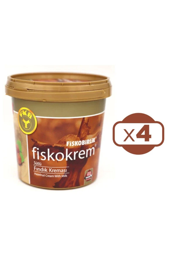 FİSKOBİRLİK Fiskokrem Sütlü Fındık Kreması 1Kg 4 Lü