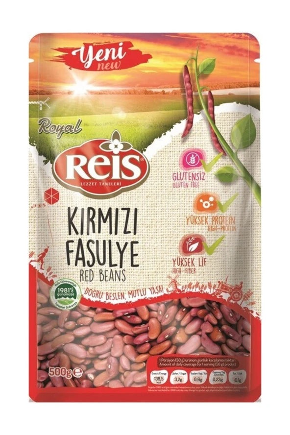 REİS BAKLİYAT Royal Kırmızı Fasülye 500 Gr