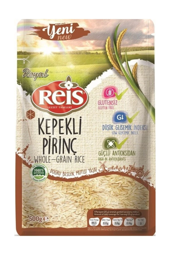 REİS Royal Kepekli Pirinç 500 Gr