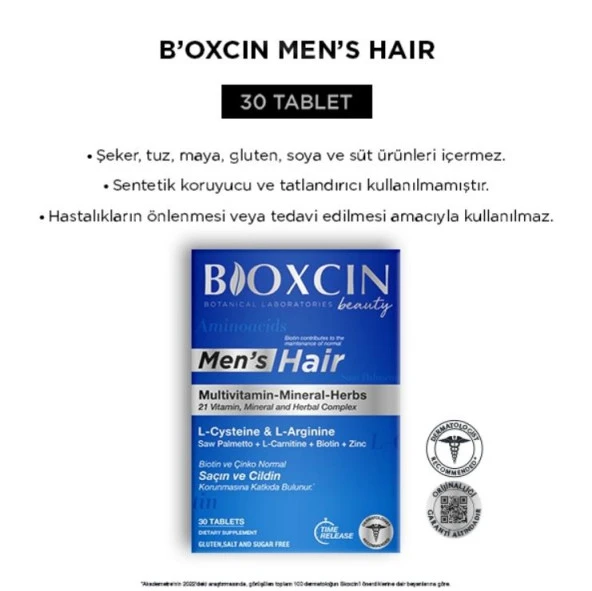 Bioxcin Beauty Men's Hair 30 Tablet - Resim 2