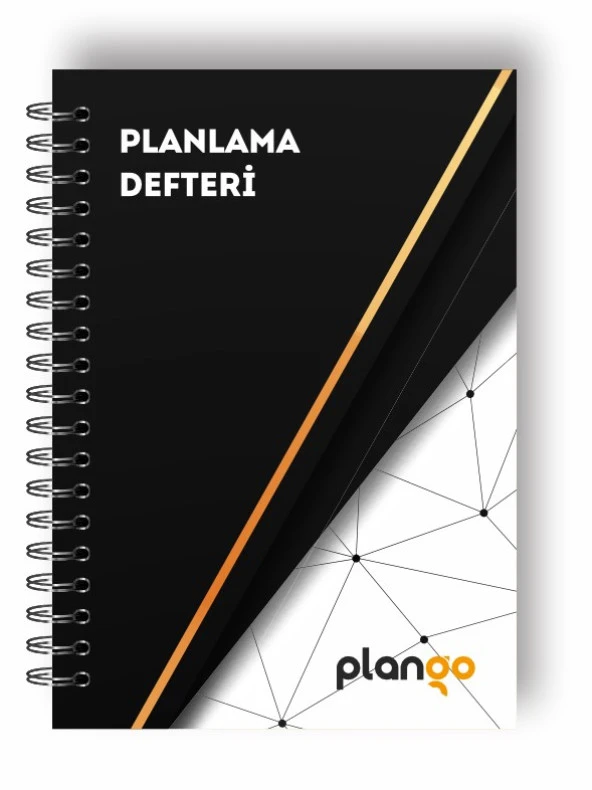 Siyah Beyaz Ağ Günlük Planlayıcı Defter -  Ders Çalışma Planlayıcı Defteri - Planlama Defteri