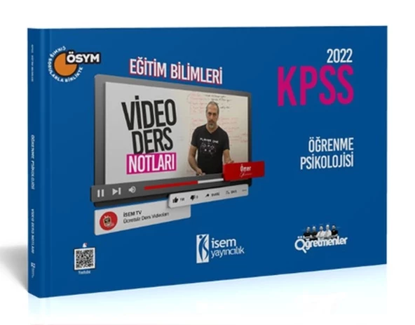 İsem Yayıncılık 2022 KPSS Eğitim Bilimleri Öğrenme Psikolojisi Video Ders Notu