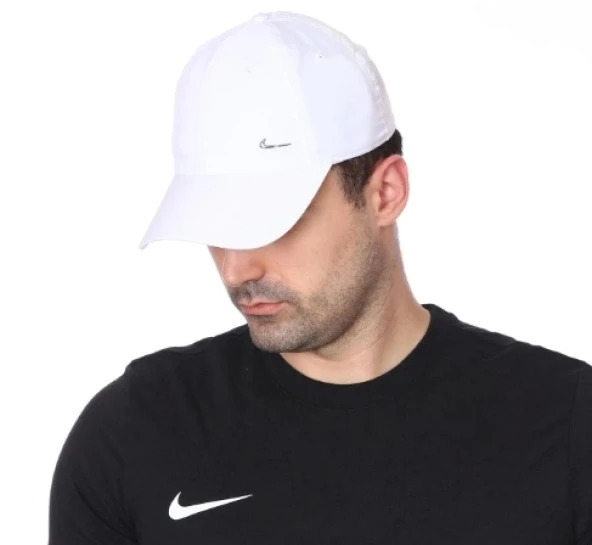 Nike Metal Swoosh Unisex Beyaz Şapka 943092-100 STANDART