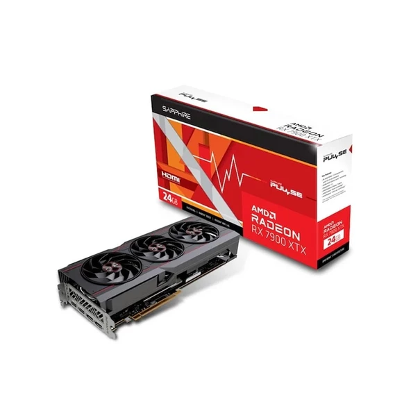 Sapphire Radeon RX 7900XTX Pulse Gaming OC 24GB GDDR6 384 Bit Ekran Kartı