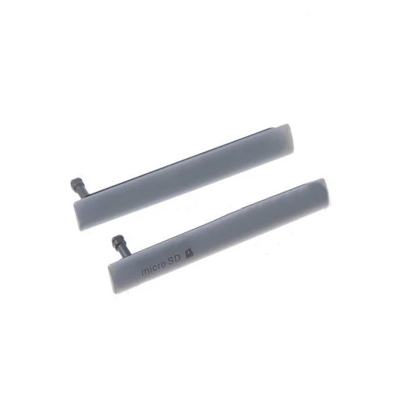 Gmr Sony Xperia Z3 Mini Sd Ve Usb Kart Kapağı Tıpa Set gri - Resim 2