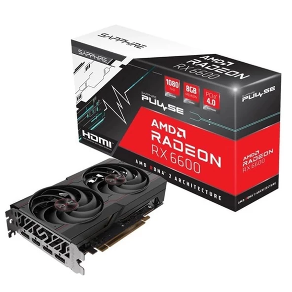 Sapphire Radeon RX 6600 PULSE 8GB GDDR6 128Bit DX12 AMD Ekran Kartı