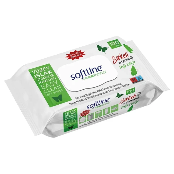 Softline Fresher Yüzey Islak Temizlik Havlusu 100'lü x 6 Adet - 3