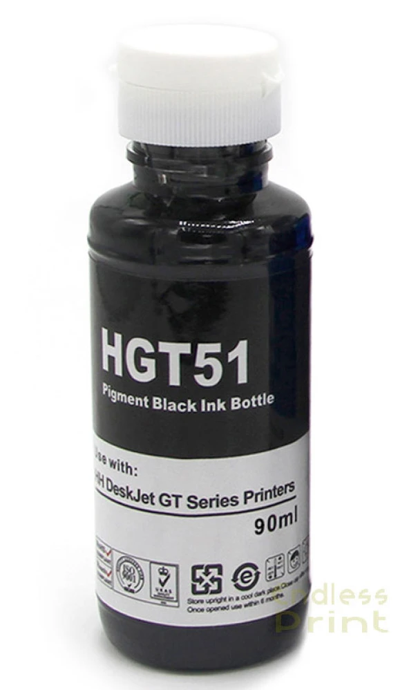 hementoner Mürekkep-Hp Gt51Xl Siyah Refill Ink.-90Ml (Muadil)