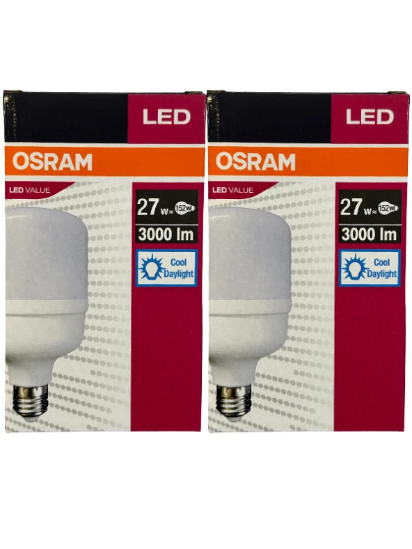 Osram 27W (152W) 6500K (Beyaz Işık) E27 Duylu Led Torch Ampul (2 Adet)