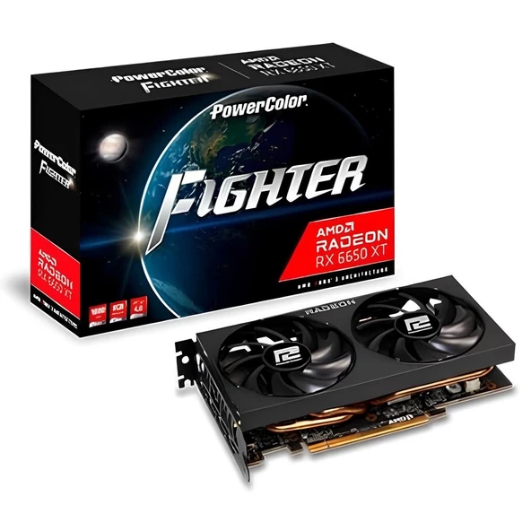 PowerColor Fighter AX RX 6650 XT 8GBD6-3DH 128 Bit GDDR6 8 GB Ekran Kartı