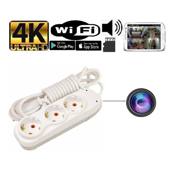 4K wifi Kablolu priz gizli video  kamera