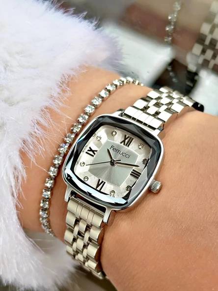 Ferrucci FC.03262M.01 Çelik Kordon Kadın Kol Saati - Resim 3