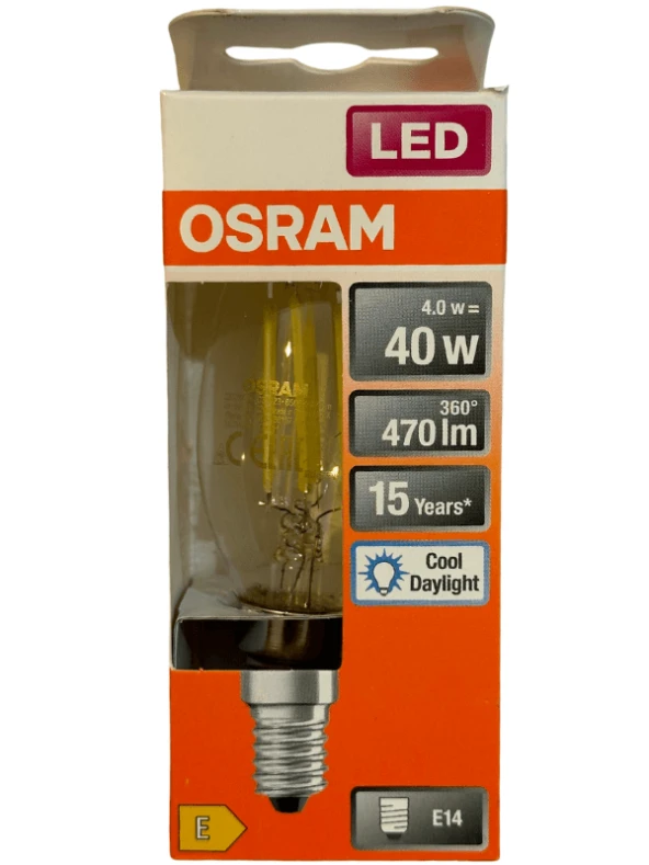 Osram 4W (40W) 6500K (Beyaz Işık) E14 Duylu Eski Tip Görünümlü Led Ampul