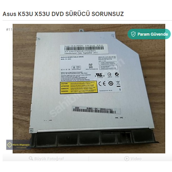 Asus K53U X53U DVD SÜRÜCÜ SORUNSUZ