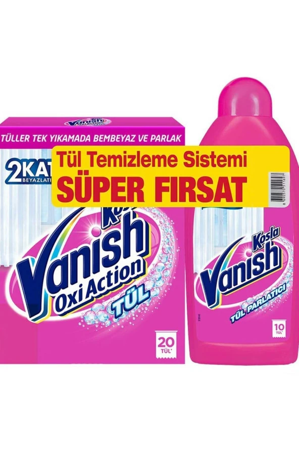 VANİSH Kosla Tül Beyazlatıcı 450 G Gold + Tül Parlatıcı 450 Ml 8690570511697