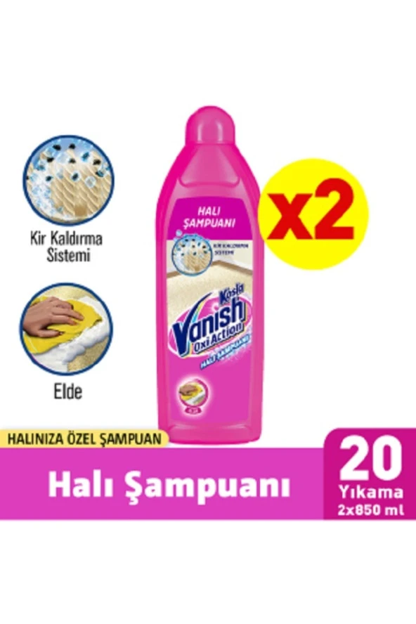 VANİSH Kosla Halı Şampuanı Elde Yıkama 2X850 Ml