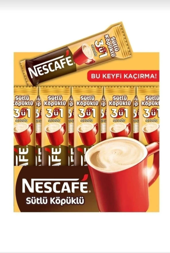 NESCAFE 3'Ü Bir Arada Sütlü Köpüklü 48 Adet