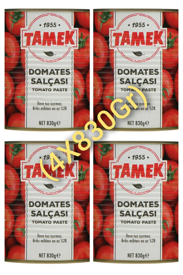 TAMEK Domates Salçası 830 Grx 4 adet