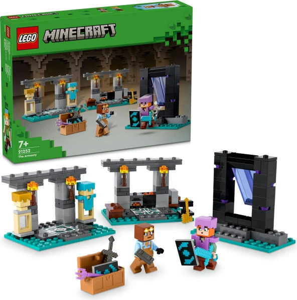 LEGO® Minecraft® Cephanelik 21252 - 7 Yaş Ve Üzeri Macera Oyunları Seven Çocuklar için 2 Adet LEGO®