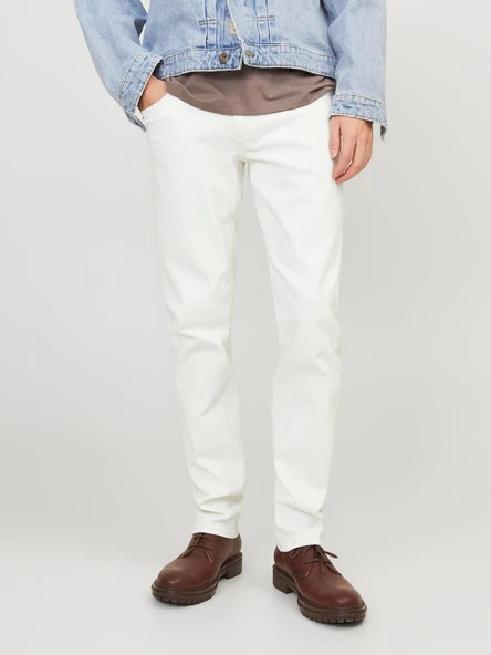 JACK JONES Glenn Model Dar Kesim Beyaz Kot Pantolon 12253109