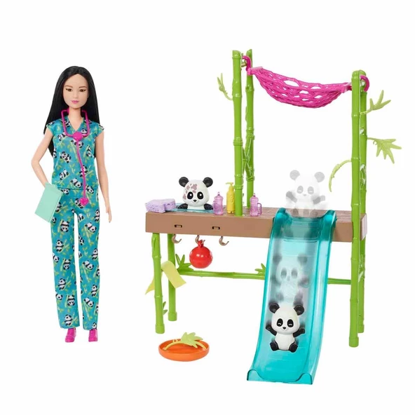 Orjinal Barbie Yavru Panda Bakımı Oyun Seti HKT77 - 3