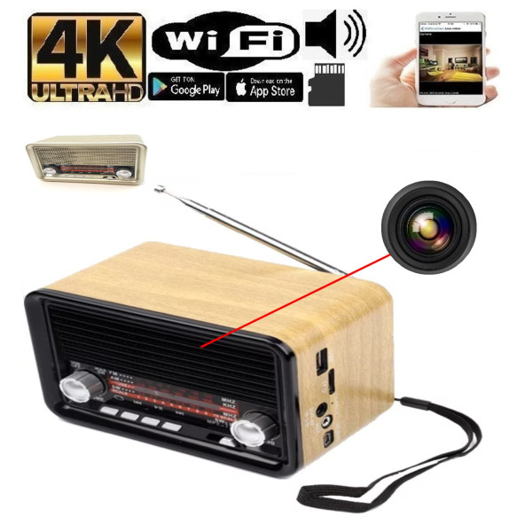 kamera online 4k Radyo Gizli Wifi Kamera Kesintisiz Canlı Izleme Ve Kayıt
