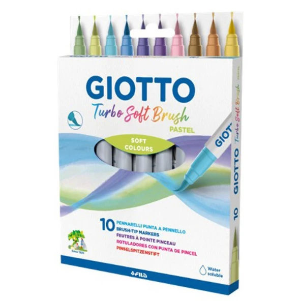 Giotto Turbo Soft Brush 10 Pastel Renk