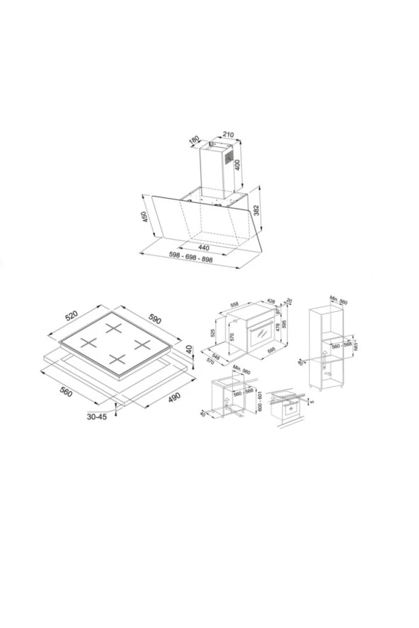 Franke Ankastre Set (Fpj 615 V Bk/ss Davlumbaz - Fsl 86 H Bk Fırın - Fhng 604 4g Tc Bk C Ocak) - 2