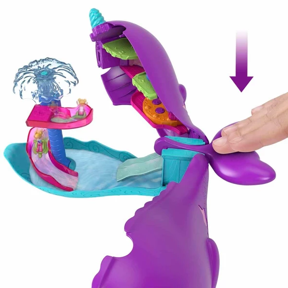 Orjinal Polly Pocket Sparkle Cove Macera Narwhal Maceracı Teknesi HKV71 - 3
