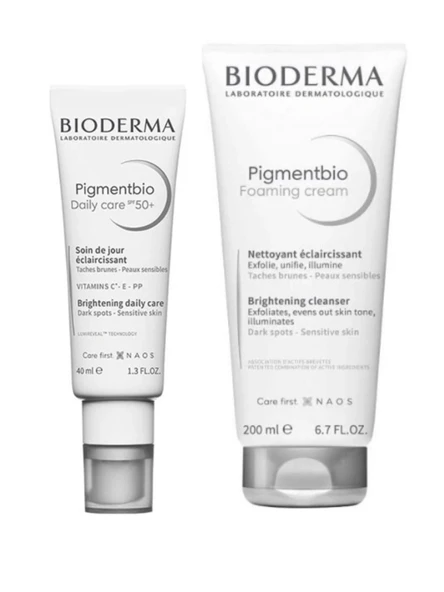 Bioderma Leke Karşıtı Bakım Seti Pigmentbio Deily Care SPF50+ 40 ml + Pigmentbio Foaming Cream 200 ml