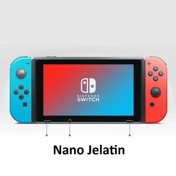 TFY Store Nintendo Switch OLED Uyumlu Ekran Koruyucusu Nano Jelatin