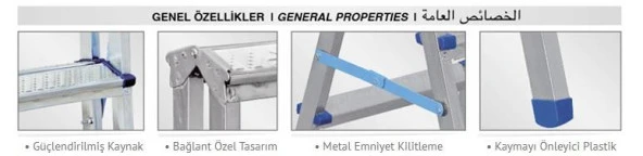 Profil Çift Çıkışlı 5 Basamaklı Merdiven (İ205) - Resim 2