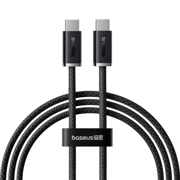 Baseus Süper Dayanıklı 1 Metre 100W Type C To Type C Şarj Kablosu, E-Marker Çipli, Akım Isı Korumalı