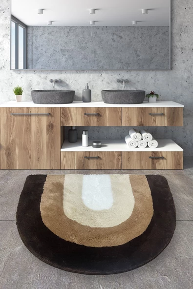 Chilai Home Endings 75x115 Cm Banyo Halısı Akrilik Yıkanabilir Kaymaz Taban Paspas Klozet Takımı