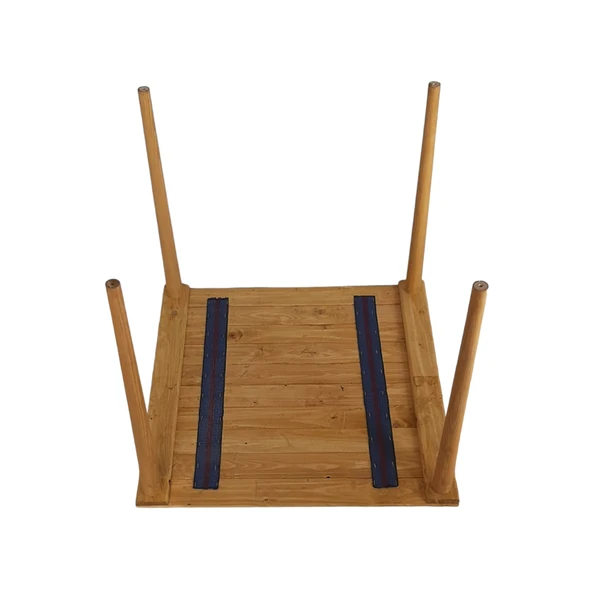 Katlanıp Toplanabilen Çantalı Ceviz Ahşap Kamp Masası - Resim 3