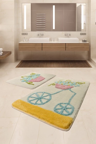 Chilai Home Alaçatı Sarı 2'li Set Banyo Paspası