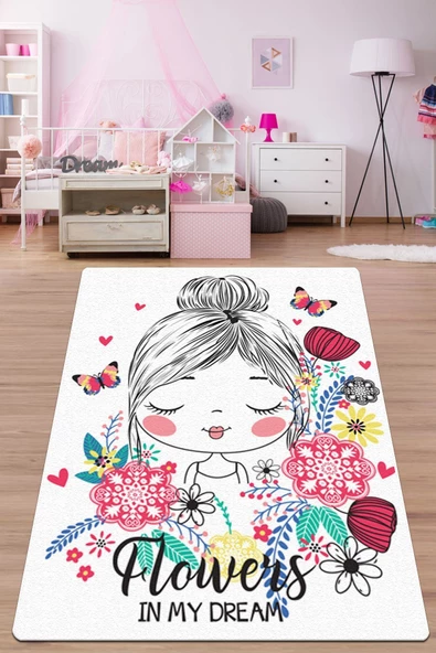 Chilai Home In My Dream Djt Çocuk Ve Bebek Halısı Yıkanabilir ,kaymaz Taban