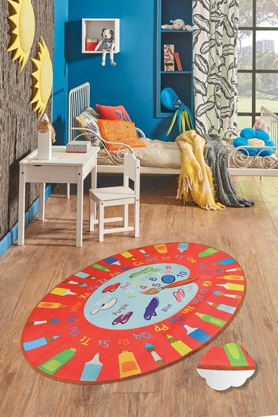 Chilai Home PALETTE  Çocuk ve Bebek Halısı Yıkanabilir ,Kaymaz Taban Leke Tutmaz