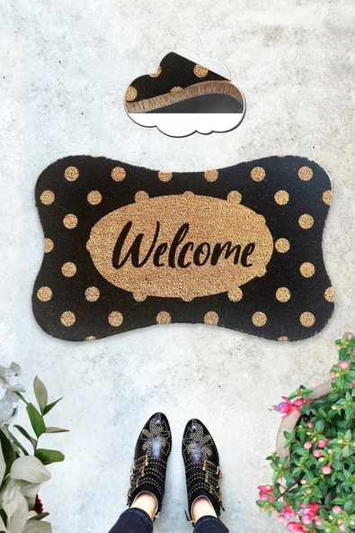 Chilai Home Coco Dapled 45x75 Cm Doğal Koko Kıl Paspas,hindistan Naturel Kapı Önü Paspası