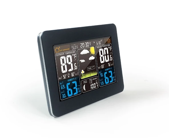 Dijital Renkli Ekran Telsizli Kablosuz Hava İstasyonu İç Dış - Resim 4