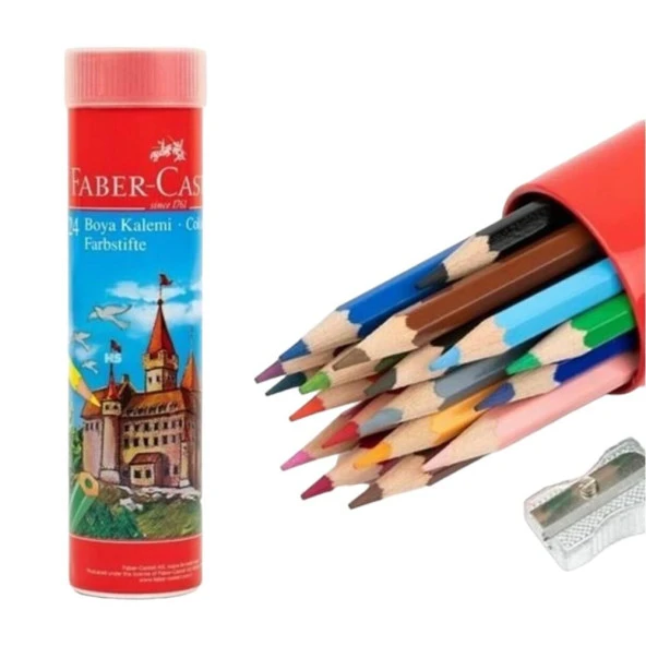 Faber Castell Kuru Boya 24 Renk Metal Tüp