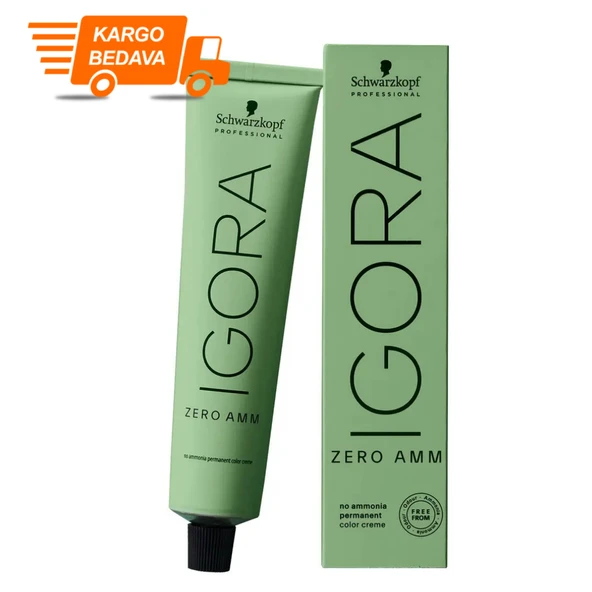 5 ADET Igora Zero Amm 7-50 Saç Boyası  - %100 Doğal Amonyaksız- %100 Beyaz Kapama- Ücretsiz Kargo