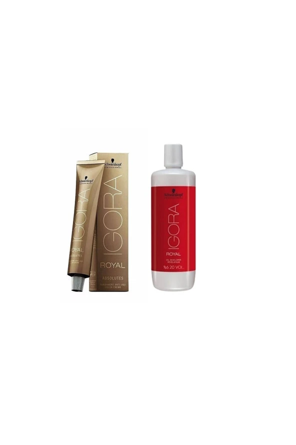 2 Adet Royal Absolutes 9-60 Sarı-doğal Çikolata Saç Boyası + 1l Oksidan (orijinal)