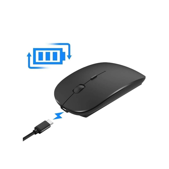 Taşınabilir Sessiz Işıklı  Kablosuz Şarj Edilebilir Bluetoothlu Tablet Bilgisayar Tv  Uyumlu  Fare - 3