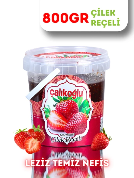 Çalıkoğlu Geleneksel Çilek Reçeli 800 gr (Kova)